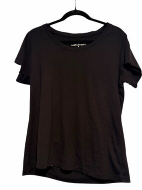 Bobbie Brooks Black Short Sleeve Scoop Neck Tee Size Large
